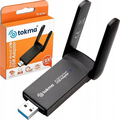 AC1300 belaidis Wi-Fi tinklo adapteris USB su antenomis 1300 Mbps 5 GHz