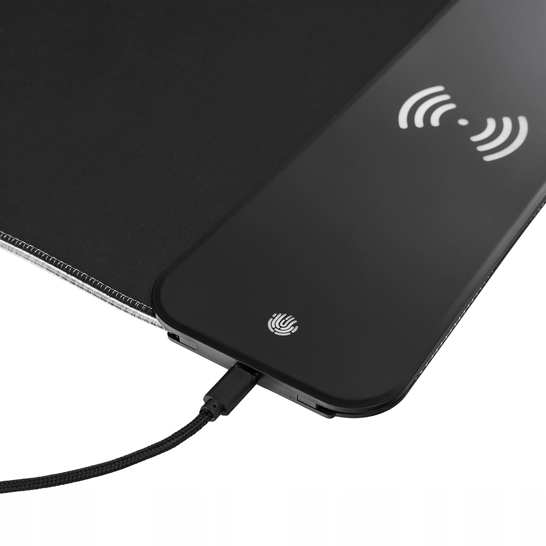 Šviečiantis RGB Žaidimų pelės kilimėlis XL 80x30 + QI įkroviklis