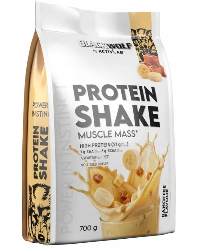 Activlab Black Wolf Protein Shake 700 g, banoffee skonio baltymų mišinys