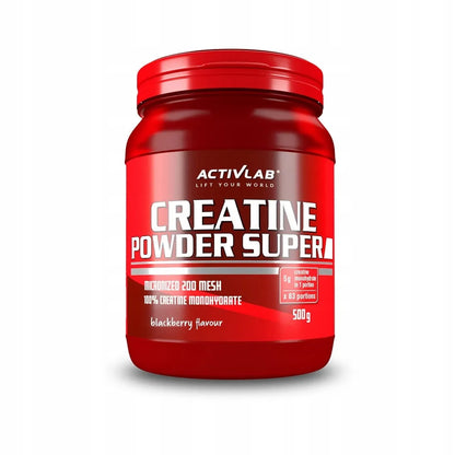 Activlab Creatine Powder Super kreatino monohidratas, j juodųjų serbentų skonio, 500 g