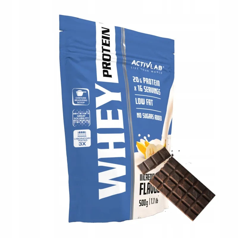 Activlab Whey Protein WPC išrūgų baltymai, 500 g, šokolado skonio