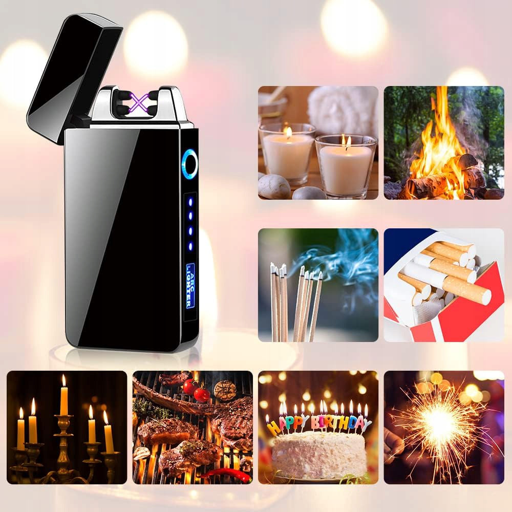 Plazminis Elektrinis Uždegiklis su USB Įkrovimu – Modernus ir Elegantiškas