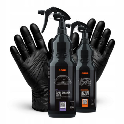 ADBL Glass Cleaner Ultra rinkinys automobilio stiklams ir salonui valyti