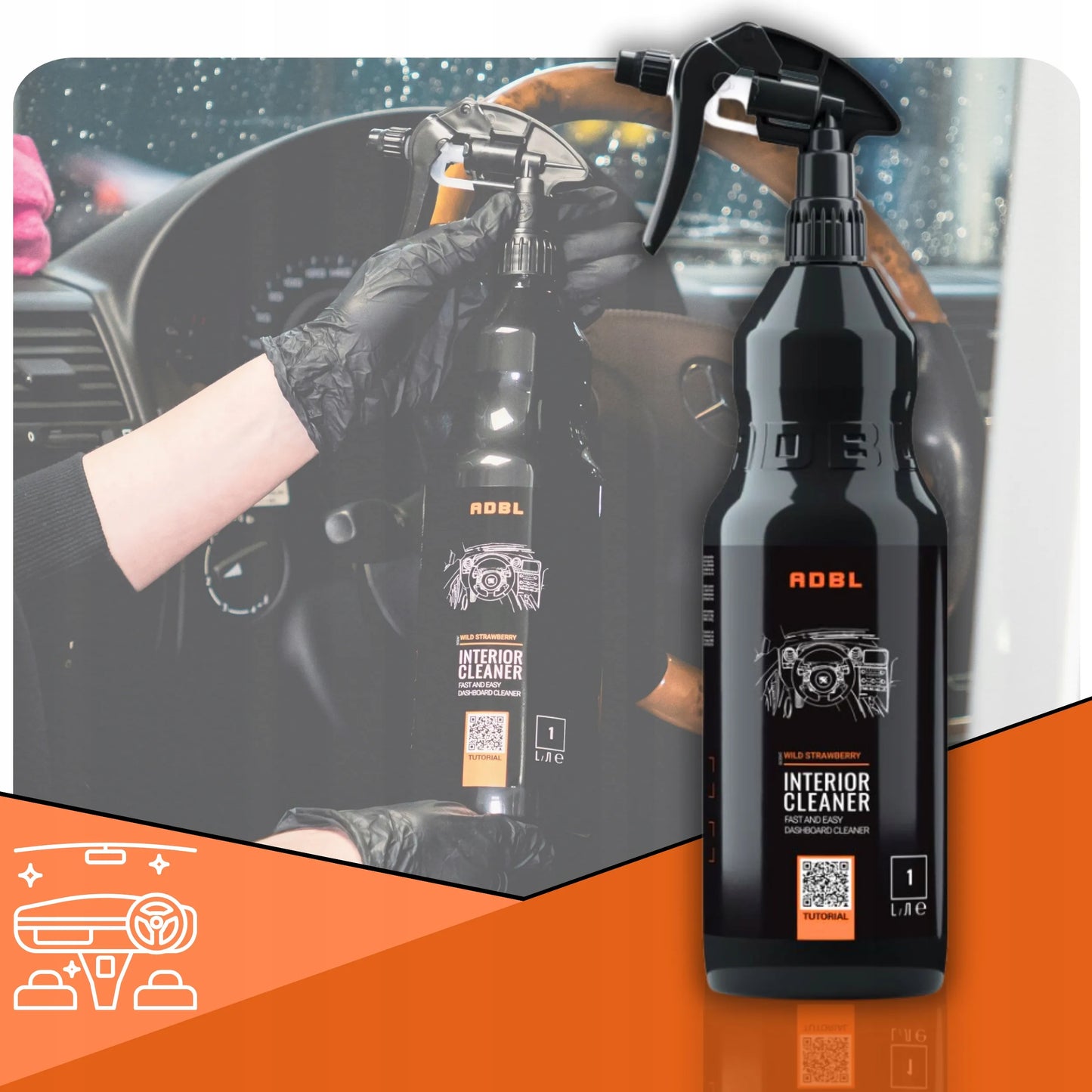 ADBL Interior Cleaner 1L automobilio salono valymo rinkinys
