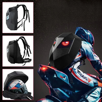 MOTOCIKLO KUPRINĖ SU LED AKIMIS NEPERŠLAMPAMA MOTOCIKLININKŲ ŠALMUI EKRANAS BLUETOOTH