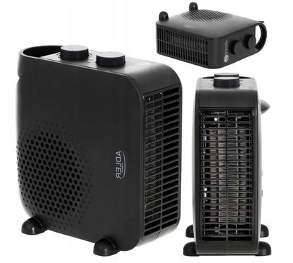 Adler AD7725B elektrinis ventiliatorinis šildytuvas, 2000W, juodas