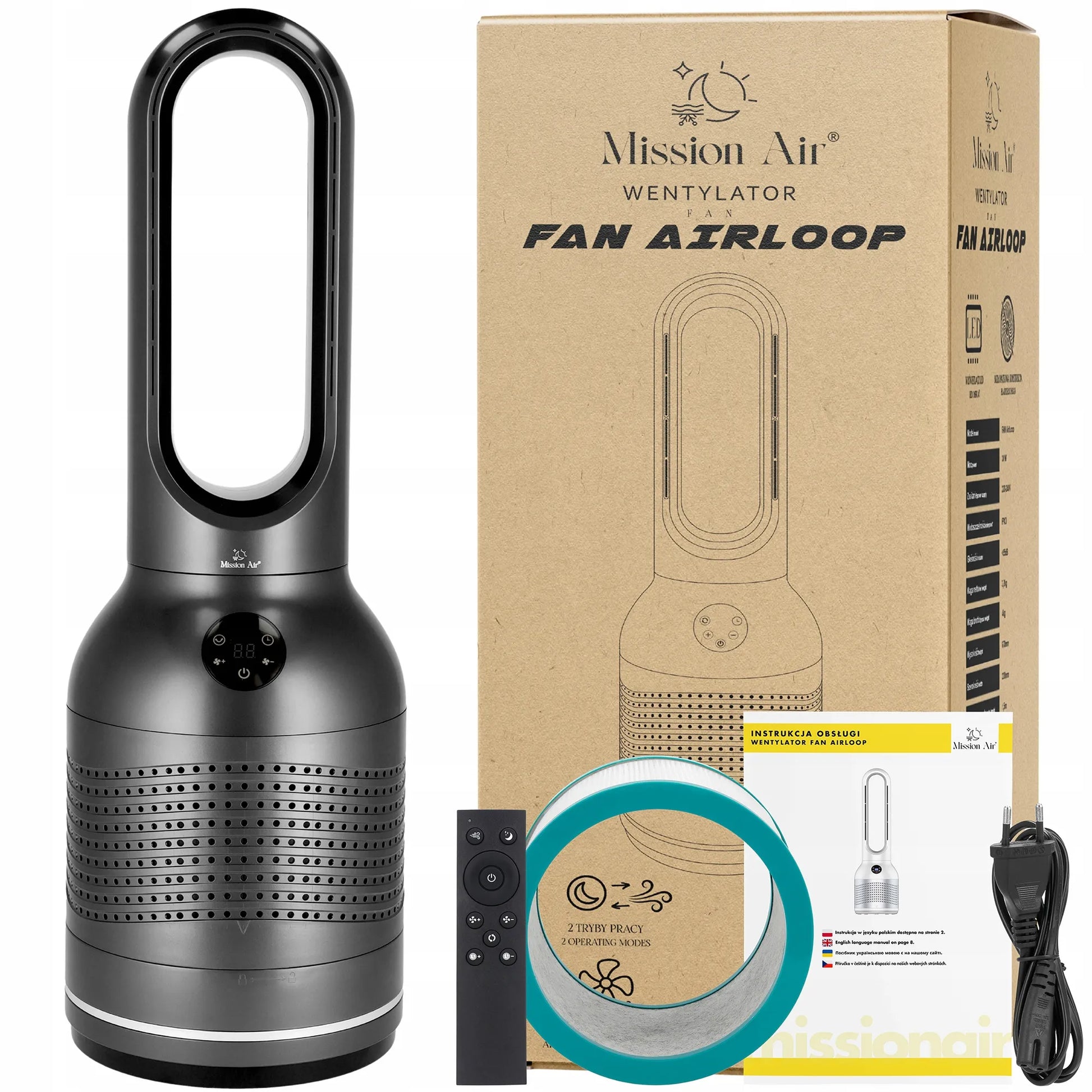 AirLoop grindinis ventiliatorius su filtru 30W