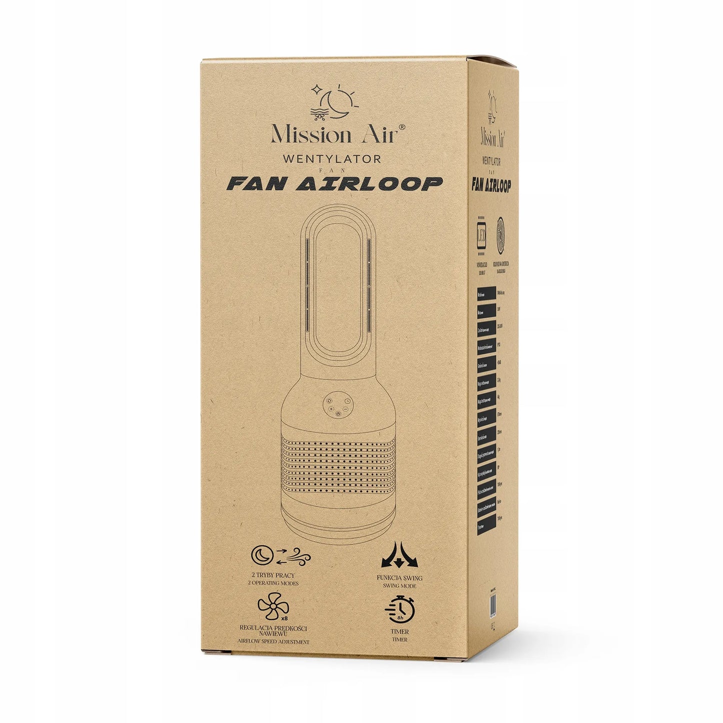 AirLoop grindinis ventiliatorius su filtru 30W