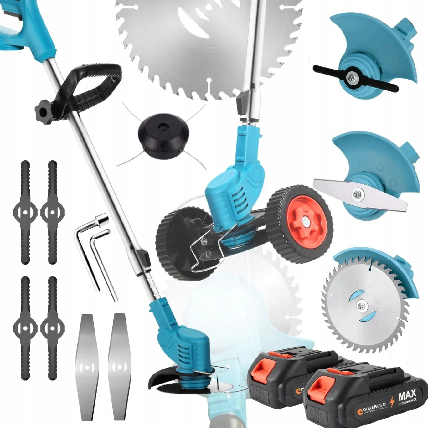 Akumuliatorinė žoliapjovė Hikey ECO-TRIM PRO 1000W su 2 baterijomis