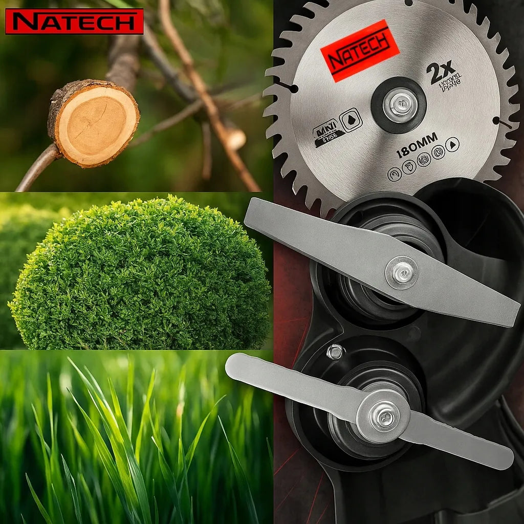 Akumuliatorinė žoliapjovė NATECH MAX 1000W su dviem baterijomis