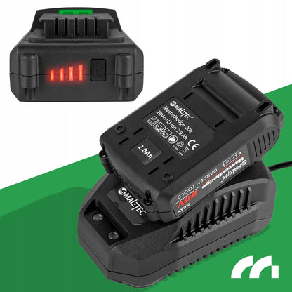 Akumuliatorinės gyvatvorių žirklės „MalTec MasterHedge-20V“, 58 cm, 20 V, 2 Ah, lazeriu apdirbti ašmenys