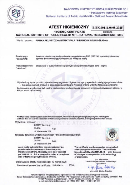 Akustinės putos garso izoliacijos kilimėlis lipnus bangos formos skydas