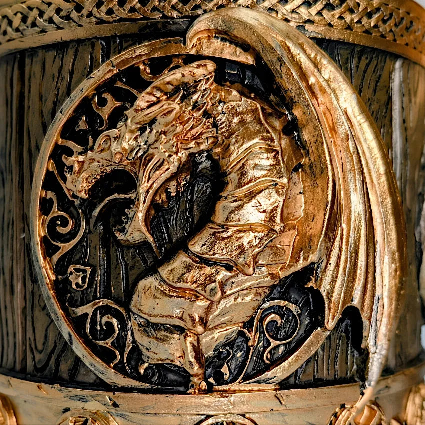 Alaus bokalas 500ml dovanai drakonas RPG stilius nerūdijantis plienas