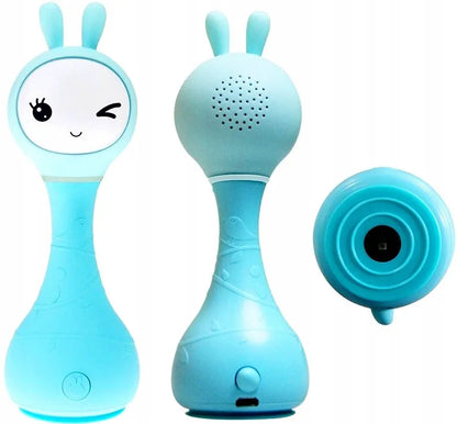Alilo Smarty Bunny R1 interaktyvus triušiukas-barškutis su muzikos grotuvu, mėlynas
