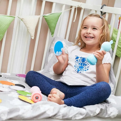 Alilo Smarty Bunny R1 interaktyvus triušiukas-barškutis su muzikos grotuvu, mėlynas