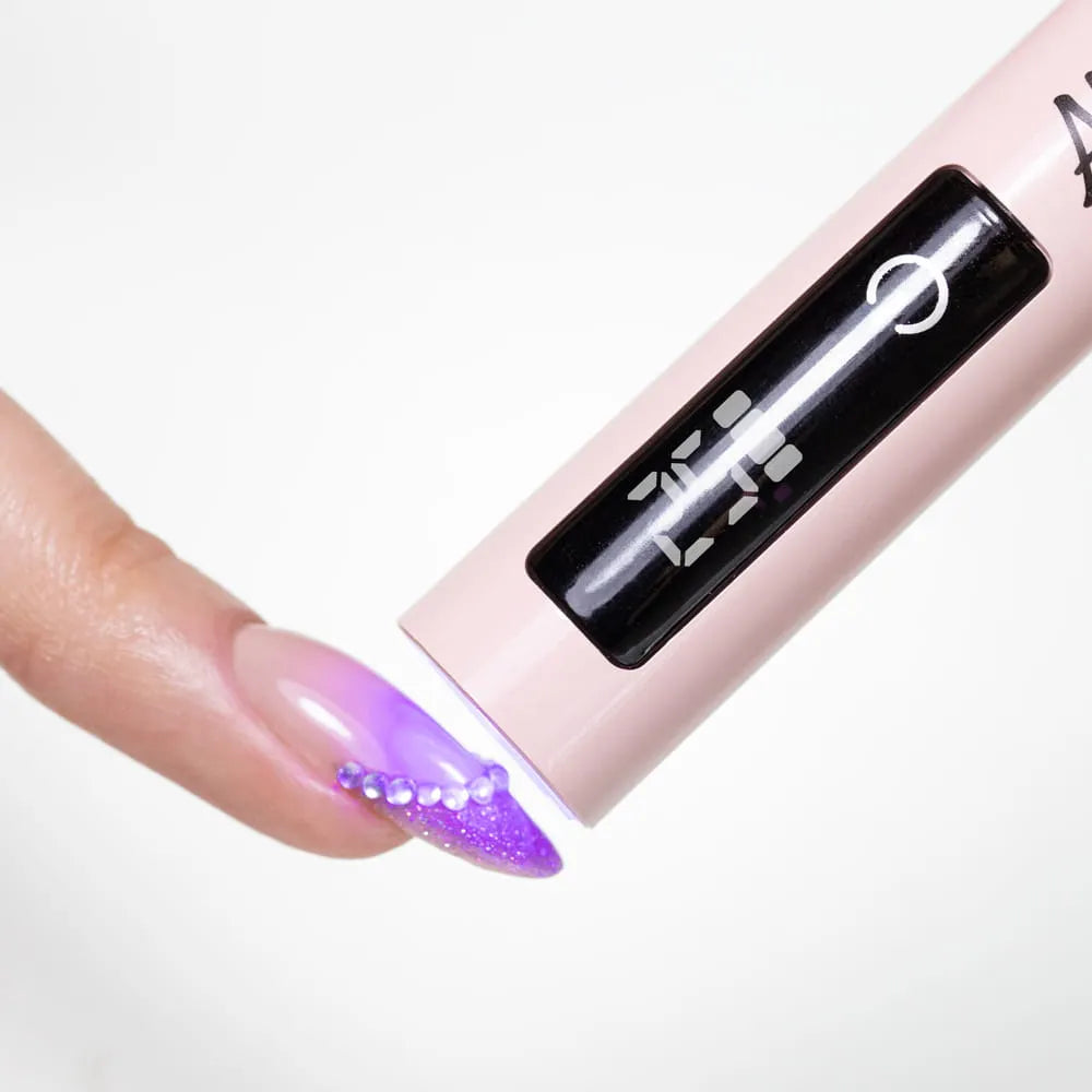AlleLac UV LED lempa hibridiniams nagams, 1,6 W, tiksliam taškiniam kietinimui, rožinė