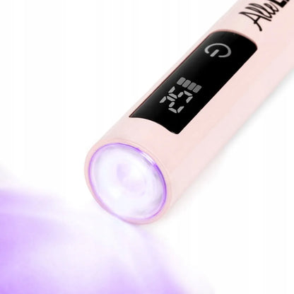 AlleLac UV LED lempa hibridiniams nagams, 1,6 W, tiksliam taškiniam kietinimui, rožinė