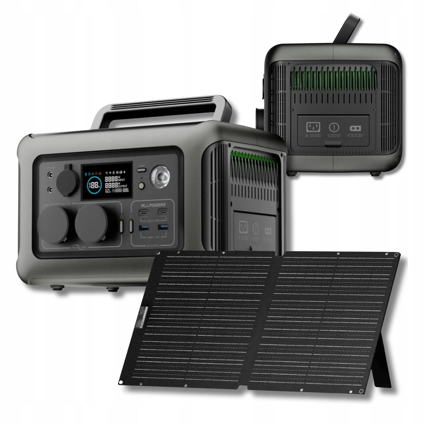 Allpowers R600 600W nešiojama elektrinė su 100W saulės baterija