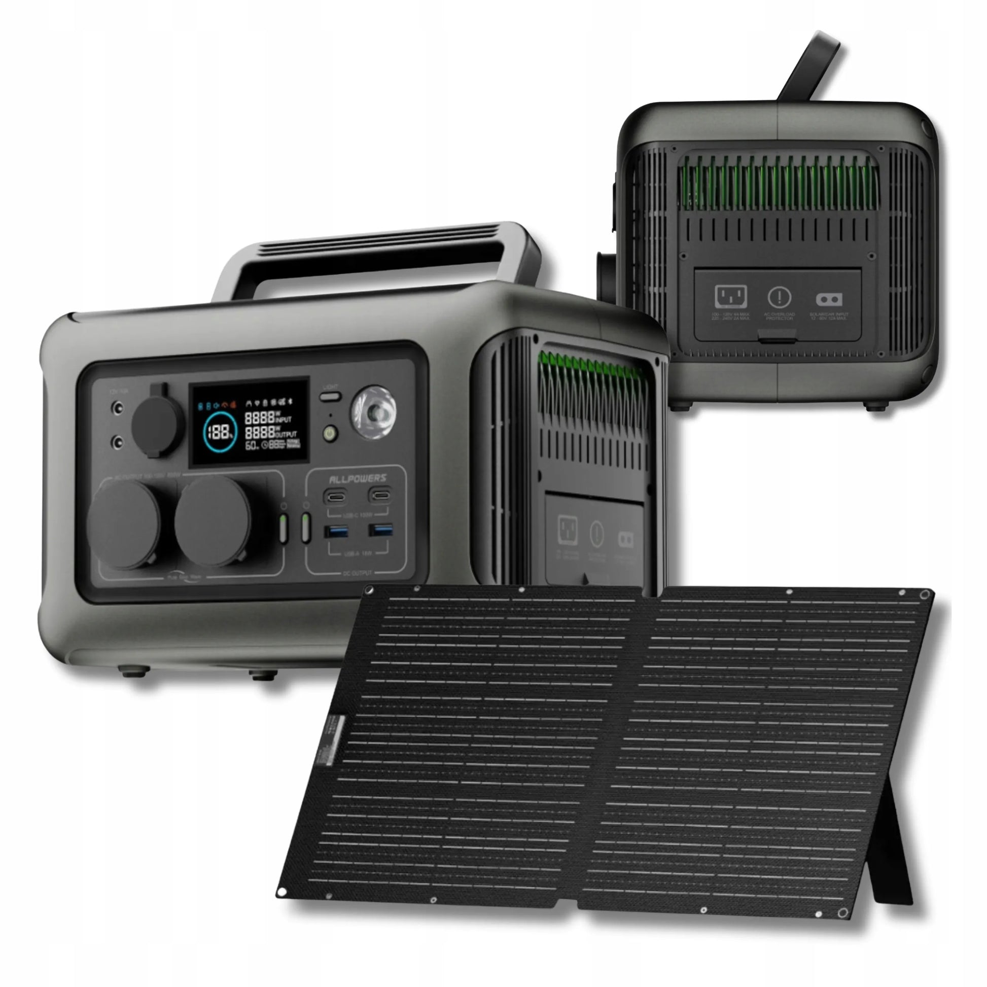 Allpowers R600 600W nešiojama elektrinė su 100W saulės baterija