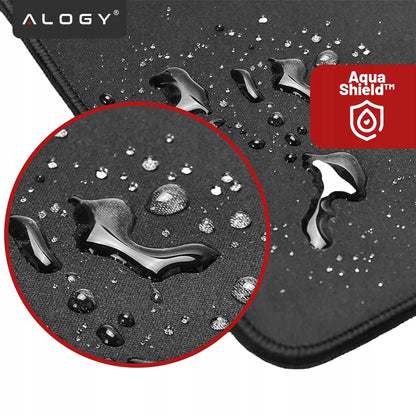 Alogy DeskMat XL 80x40 cm apsauginis stalo kilimėlis pele ir klaviatūrai, neslystantis, juodas
