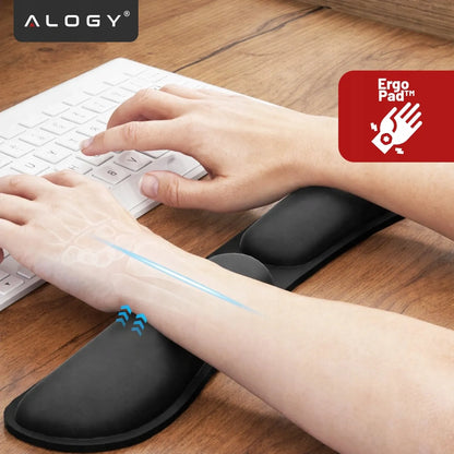 Alogy ErgoPad™ riešų atrama su atminties putomis, komplektas klaviatūrai ir pelei
