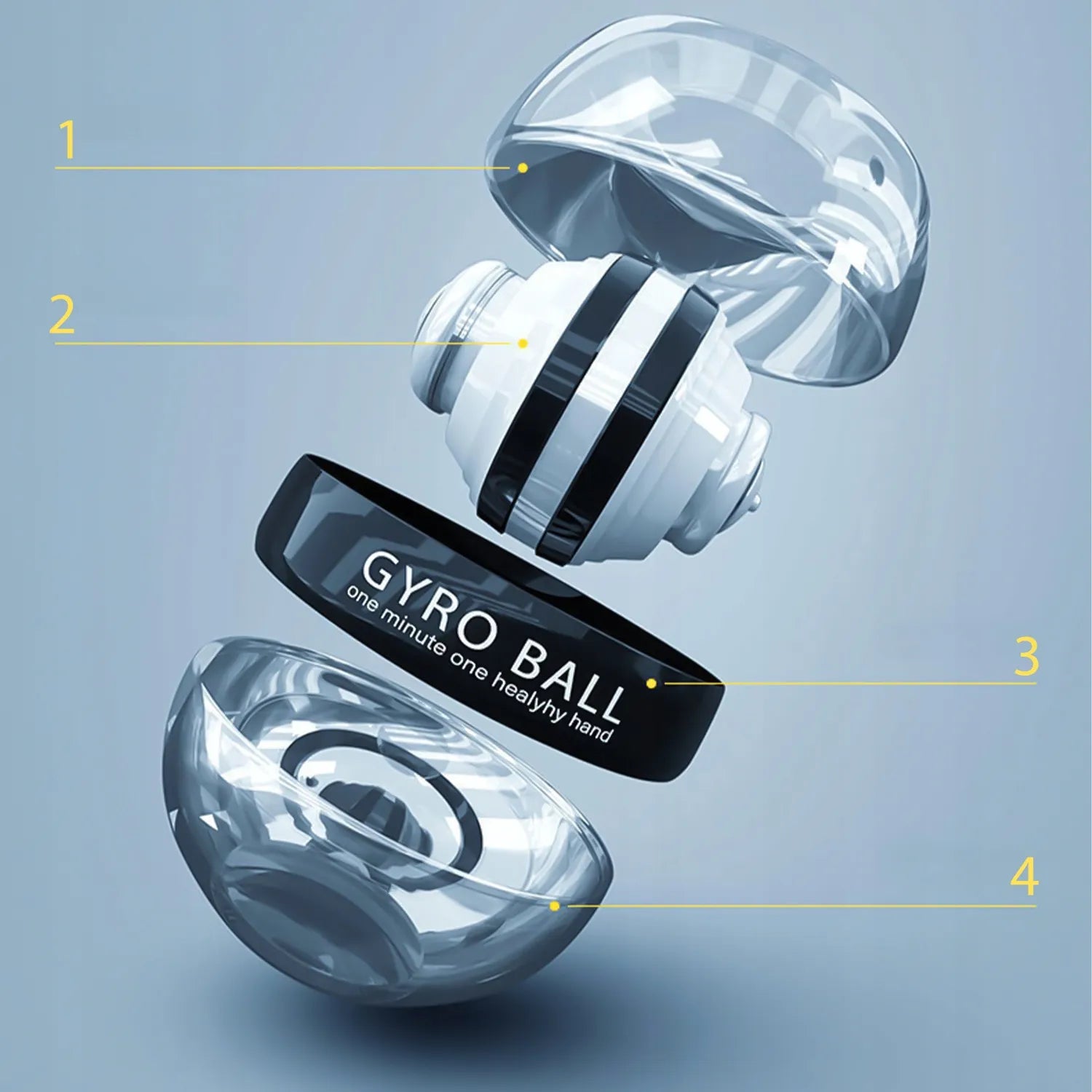 Alogy Gyro Ball Powerball / riešo ir rankų treniruoklis