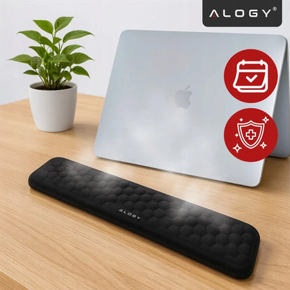 Alogy klaviatūros ir riešo atrama, pelės kilimėlis, memory foam, 2 viename rinkinys