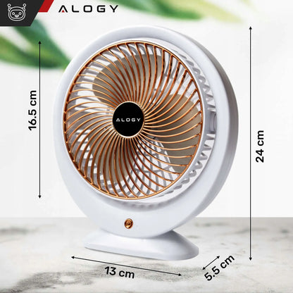 Alogy mini stalas ventiliatorius tylus galingas USB-C 1200mAh