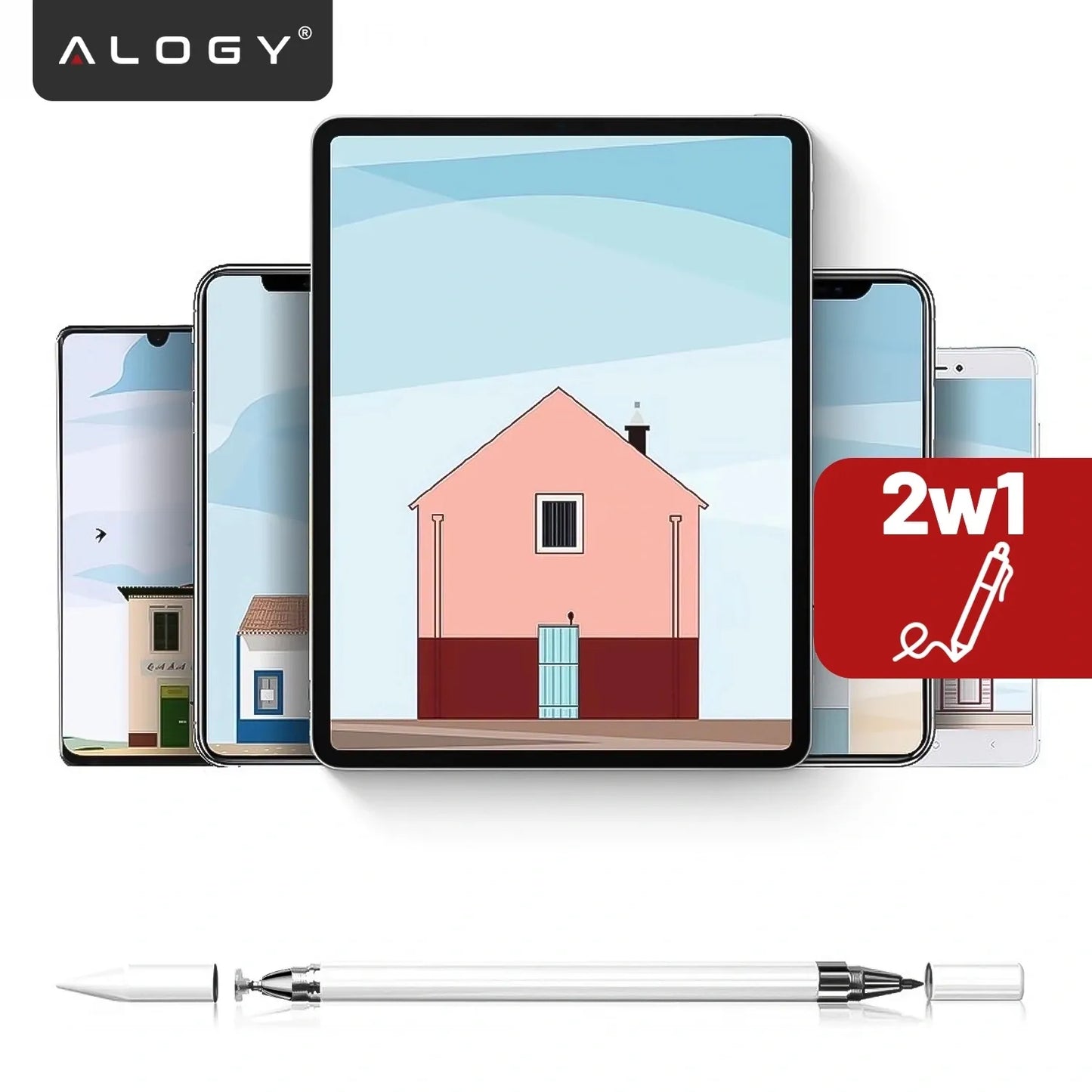 Alogy tikslus talpinis jutiklinis rašiklis telefonui ir planšetei su tušinuku