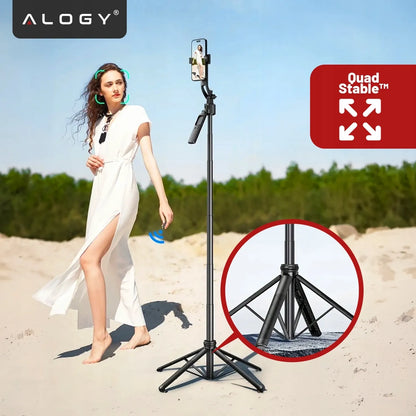 Alogy TrackPod trikojis telefonui ir fotoaparatui 163 cm su veido sekimo funkcija ir nuotolinio valdymo pultu