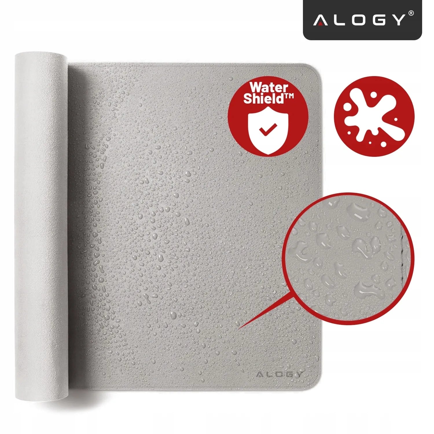 „Alogy WorkMat™“ darbo stalo kilimėlis 90x45 cm, neslystantis, iš PU dirbtinės odos