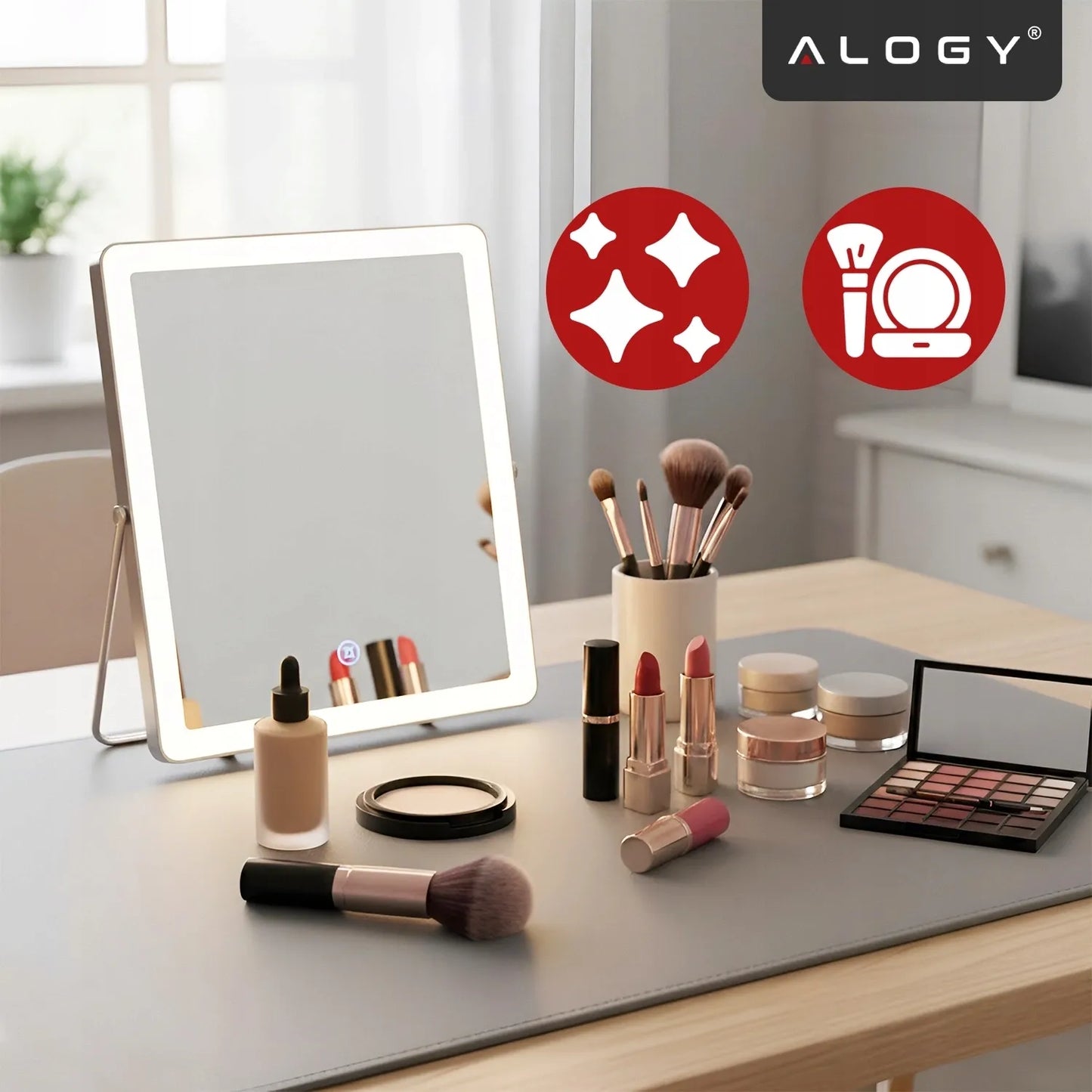 „Alogy WorkMat™“ darbo stalo kilimėlis 90x45 cm, neslystantis, iš PU dirbtinės odos