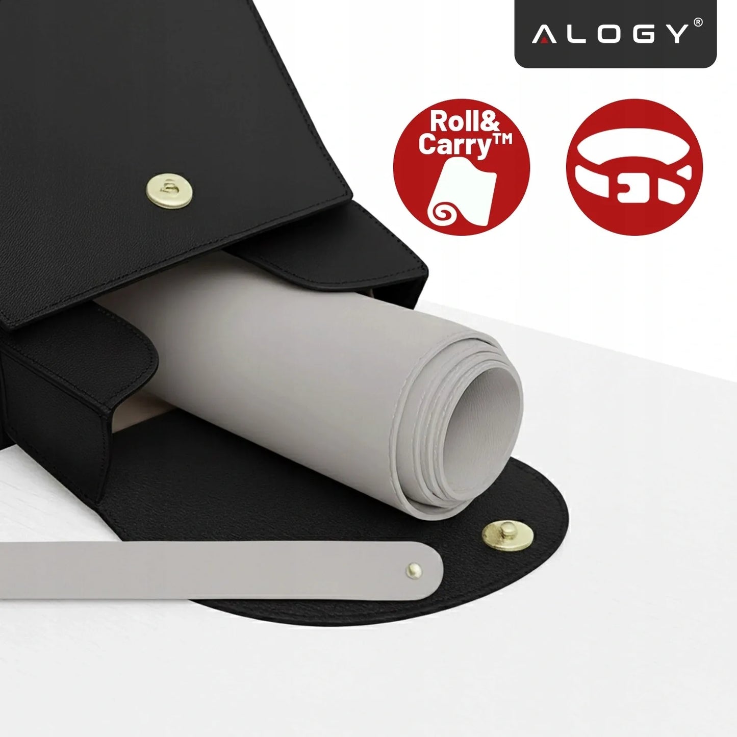 „Alogy WorkMat™“ darbo stalo kilimėlis 90x45 cm, neslystantis, iš PU dirbtinės odos