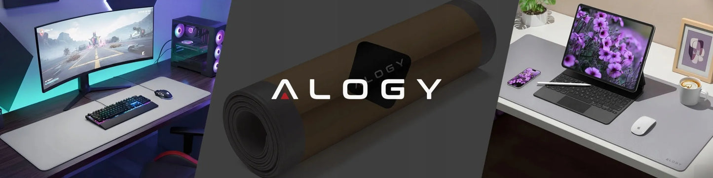 „Alogy WorkMat™“ darbo stalo kilimėlis 90x45 cm, neslystantis, iš PU dirbtinės odos