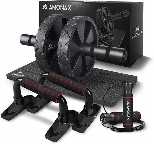 AMONAX, AB ROLLER, DVIGUBAS RATAS, KELIO KILIMĖLIS, CORE TRENIRUOTĖS, FITNESAS