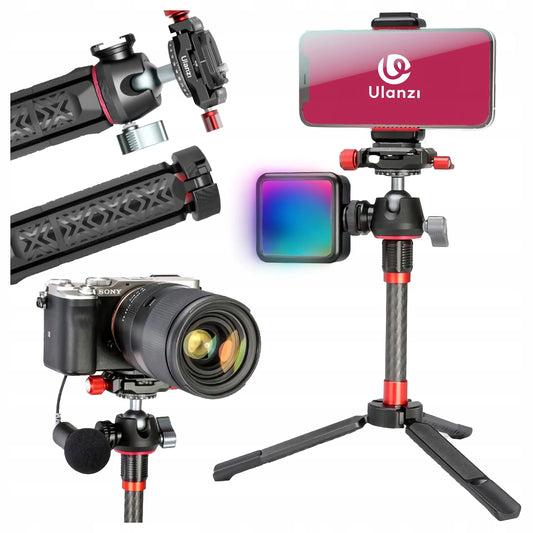 Anglies pluošto trikojis ULANZI MT-43, 2,5 kg apkrova, skirtas SLR fotoaparatams ir vaizdo kameroms