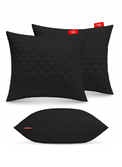 ANTIALERGINĖ PAGALVĖ 2X60X70 cm MIEGO KOMPLEKTAS DYGSNIUOTA JUODA LENKIŠKA