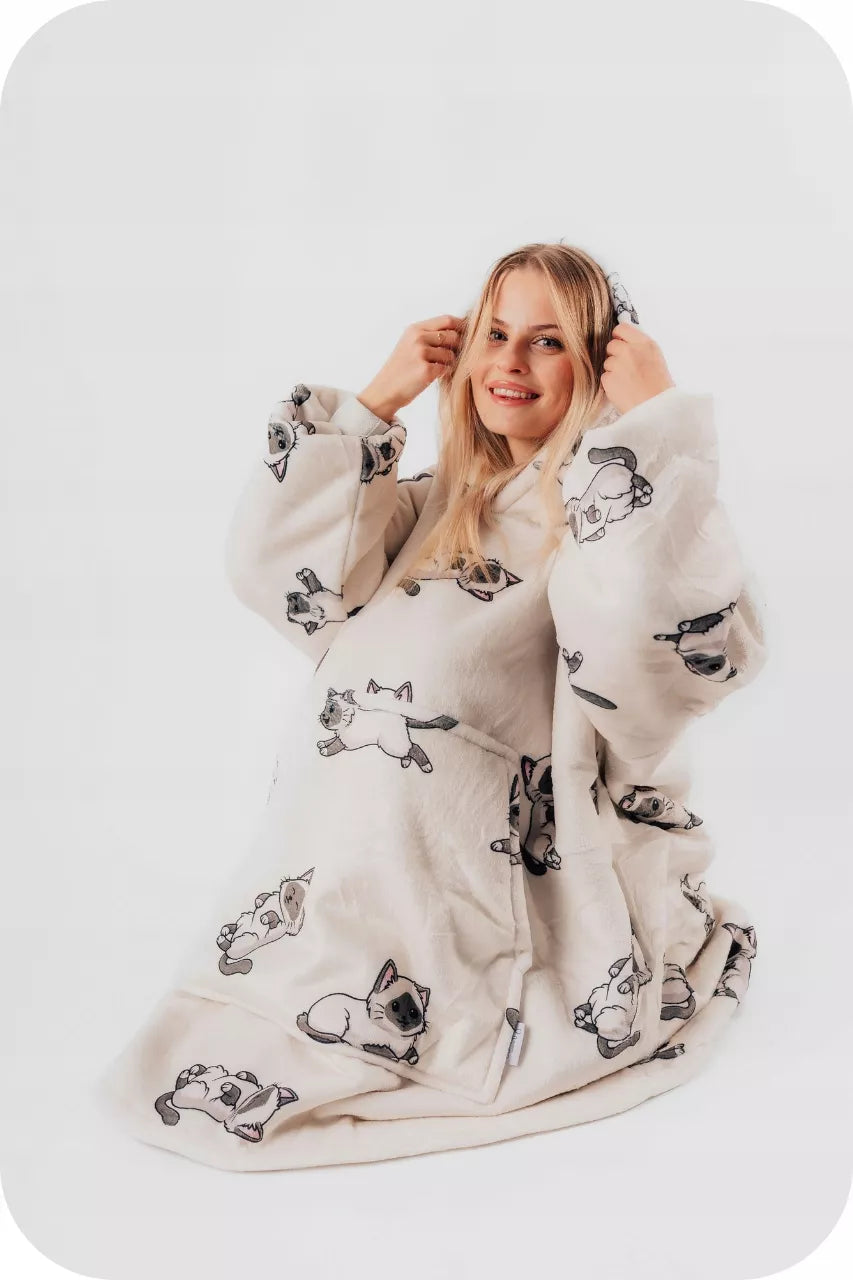 Antklodinė bliuzė Comfy Moment #Ragdoll – storo, puraus sherpa audinio, oversized