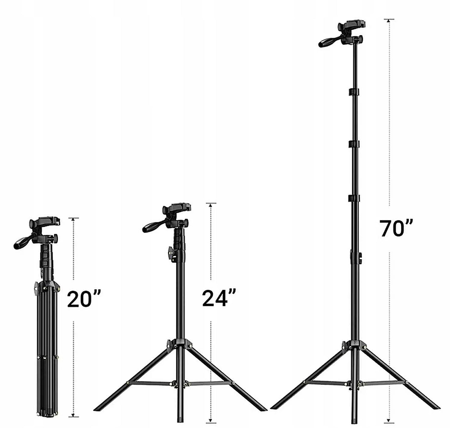APEXEL profesionalus trikojis 30-177 cm telefonui ir fotoaparatui, reguliuojamas +