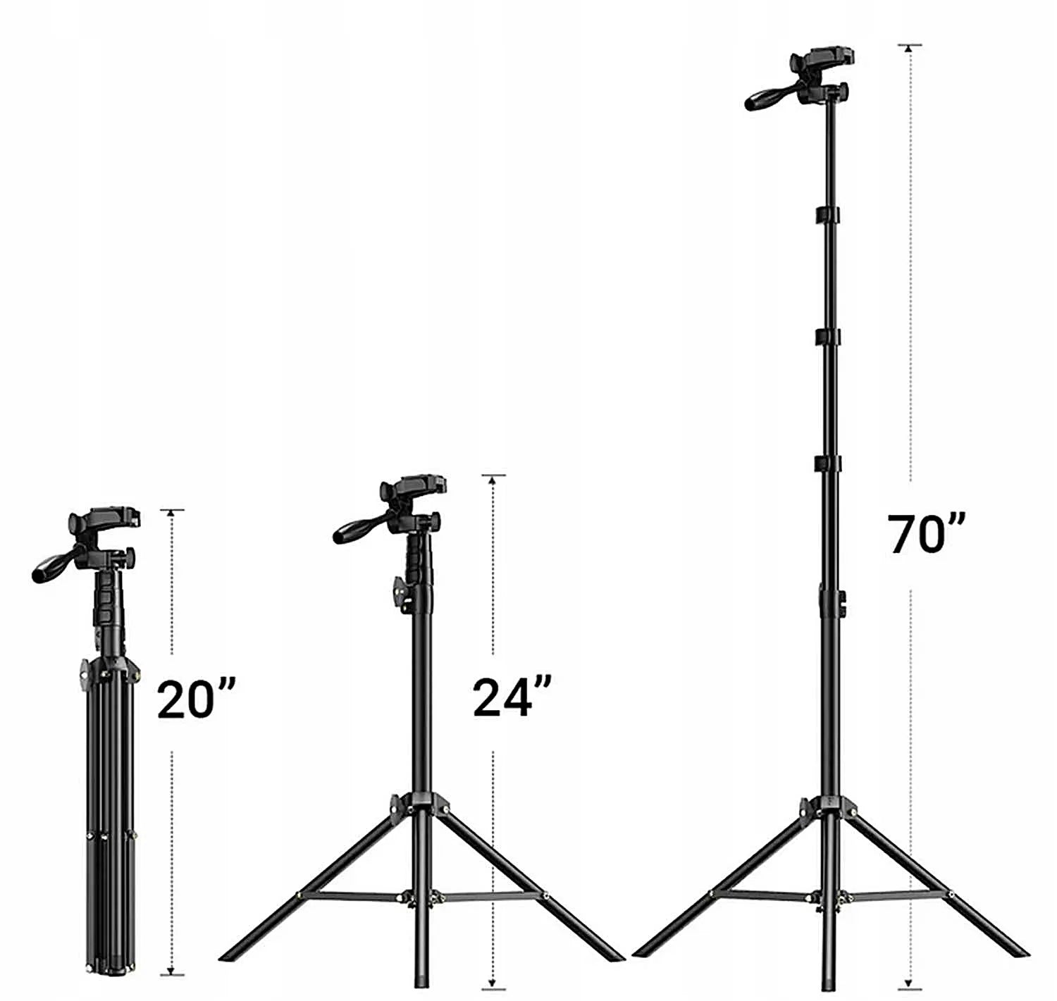APEXEL profesionalus trikojis 30-177 cm telefonui ir fotoaparatui, reguliuojamas +