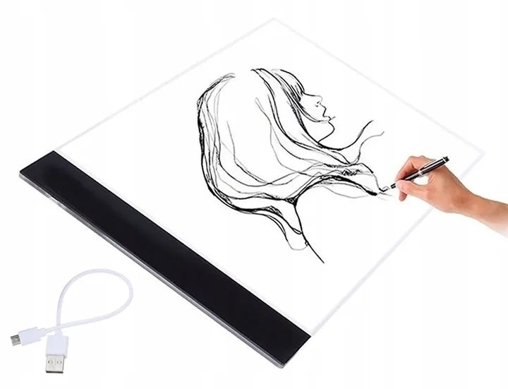 „Aptel“ LED apšviečiama braižymo lenta, A4 formato, USB