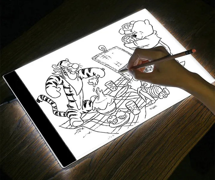 „Aptel“ LED apšviečiama braižymo lenta, A4 formato, USB