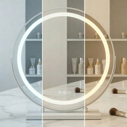 Apvalus LED veidrodis REA MAKE-UP WHITE 50 cm