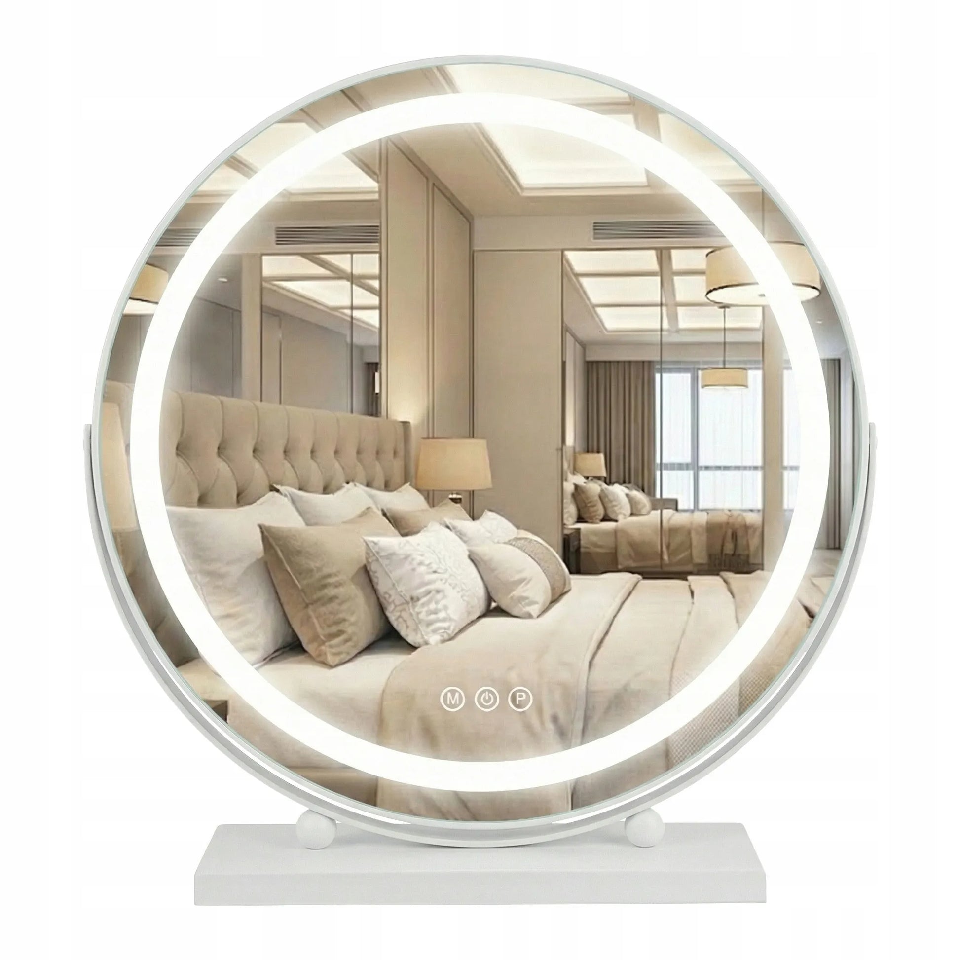 Apvalus LED veidrodis REA MAKE-UP WHITE 50 cm