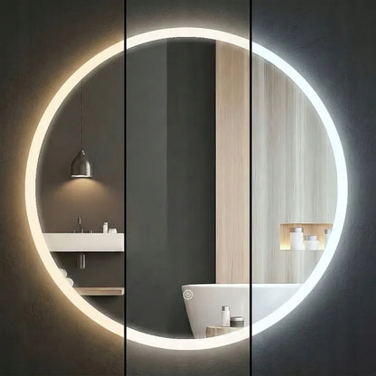 Apvalus „REA FFJ“ vonios veidrodis su LED apšvietimu ir jutikliniu valdymu, 90 cm
