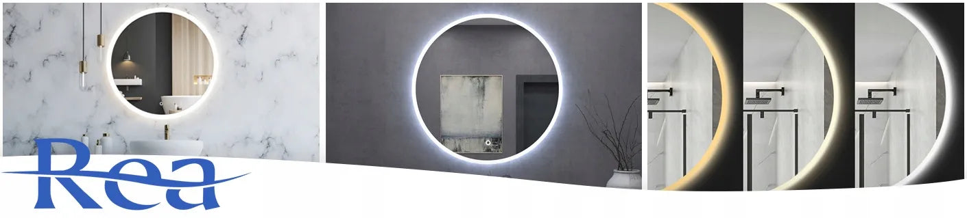 Apvalus vonios veidrodis su LED apšvietimu 60 cm