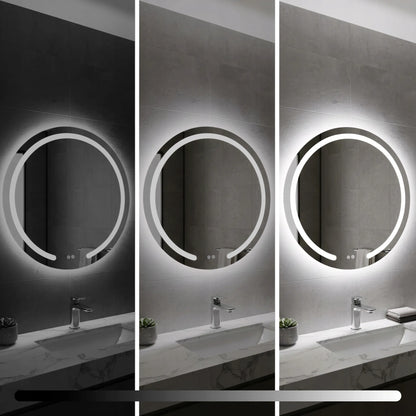 Apvalus vonios veidrodis su LED apšvietimu ir nuo rasojimo apsaugančia sistema REA Modern 50 cm