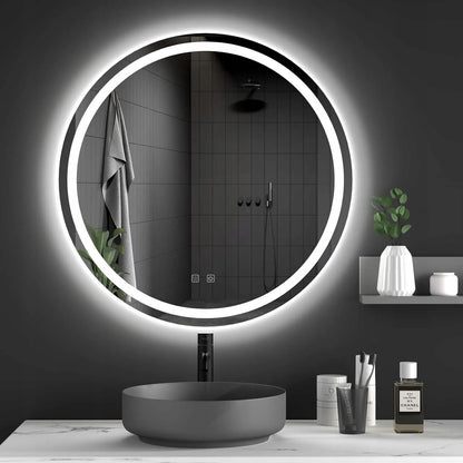 Apvalus vonios veidrodis Tutumi BAS su LED apšvietimu, 90 cm, jutiklinis su rasojimo prevencija