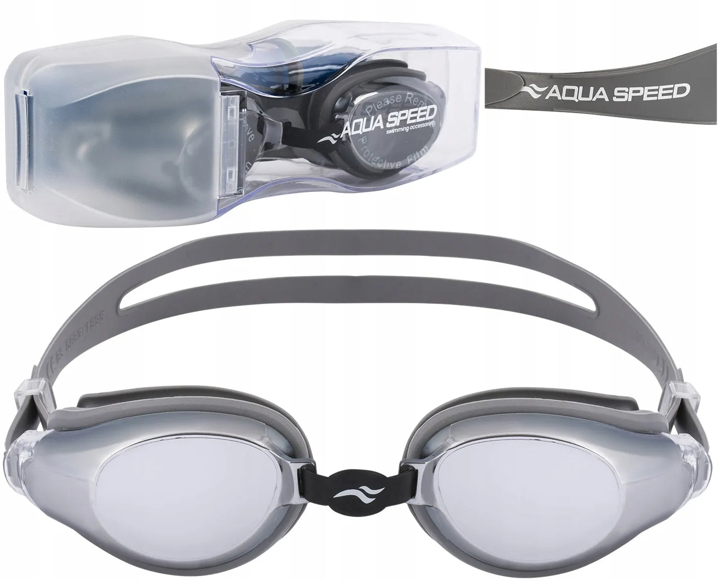 AQUA SPEED plaukimo akiniai baseinui su ANTI FOG ir UV apsauga
