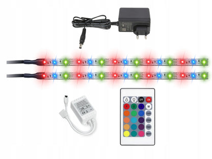 AQUALED akvariumo LED apšvietimas, RGB lempa Malawi 16 spalvų 2x100cm IP68
